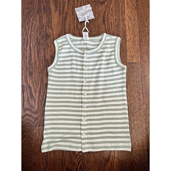 NEW kate quinn Girls 6 Organic Striped Sleeveless Knit Top - Picture 2 of 6